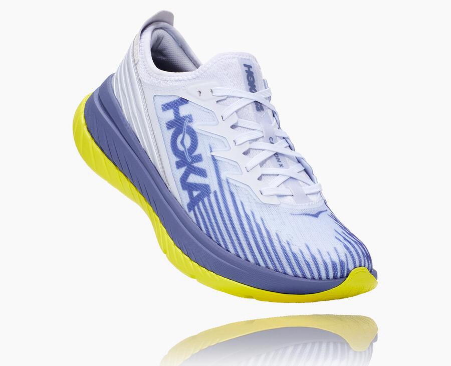 Hoka Mens Running Shoes NZ - Hoka Carbon X-Spe White/Blue (QKF031492)